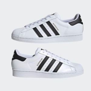 Adidas superstar shoes white original white size 8